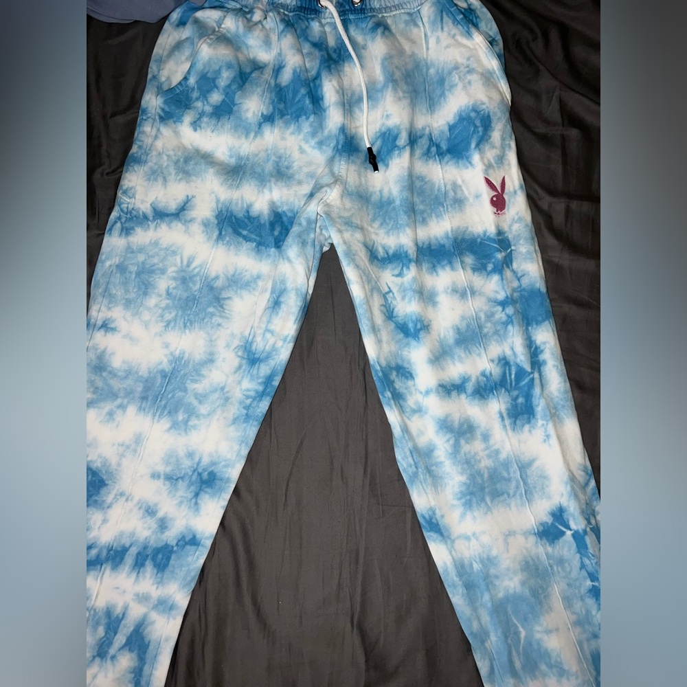 NWT Playboy Blue Tye Dye Joggers
